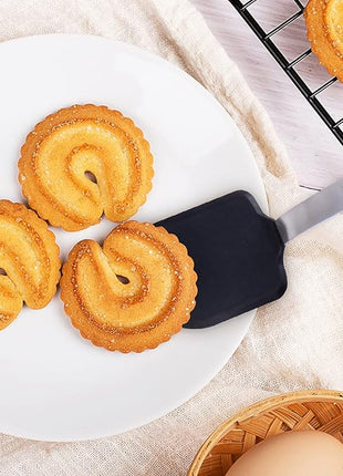 Silicone Spatula Turner, GEEKHOM Mini Silicone Cookie Spatula for Nonstick Cookware,600°F Heat Resistant Flexible Small Kitchen Turner, Cooking Utensils Non Scratch Flipper for Burger, Egg, Baking