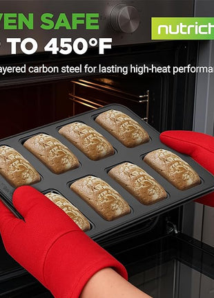 NutriChef 42-Piece Ultimate Nonstick Bakeware Set - Carbon Steel Baking Pans, Everyday Baking Tools, Oven Mitts, & More - Ideal for Baking Delicious Savory & Sweet Treats - Complete Set for Bakers