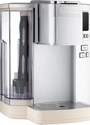 Cuisinart Coffee Maker, Single Serve 72-Ounce Reservoir Coffee Machine, Programmable Brewing & Hot Water Dispenser, Stainless Steel, Cream