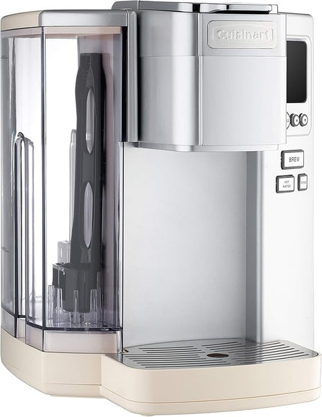 Cuisinart Coffee Maker, Single Serve 72-Ounce Reservoir Coffee Machine, Programmable Brewing & Hot Water Dispenser, Stainless Steel, Cream