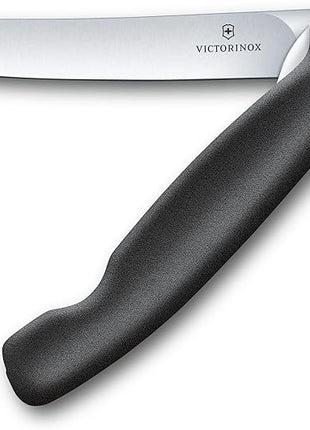 Victorinox Swiss Classic Foldable Paring Knife, Straight Edge Black 4.3 in