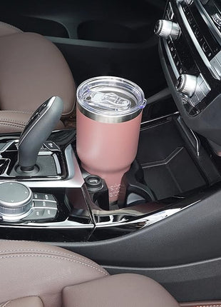 WETOWETO 30oz Tumbler, Stainless Steel Vacuum Insulated Water Coffee Tumbler Cup, Double Wall Powder Coated Spill-Proof Travel Mug Thermal Cup for Home Outdoor (Rose Gold, 1 Pack)