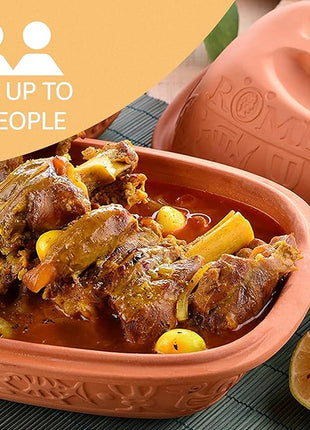 Romertopf Clay Roaster | Non-Stick Dutch Oven | Health Pot Cooking | Clay Baker | Versatile Cooking Vessel - 1.6 Quarts (1.5 Liters) for up to 2 people