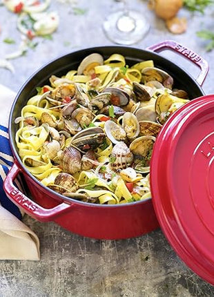 Staub 4 Qt. Round Cocotte-cherry Red