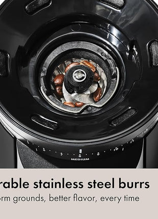 OXO Brew Conical Burr Grinder - Matte Black, Stainless Steel Burrs, One-Touch Automatic Smart Grind
