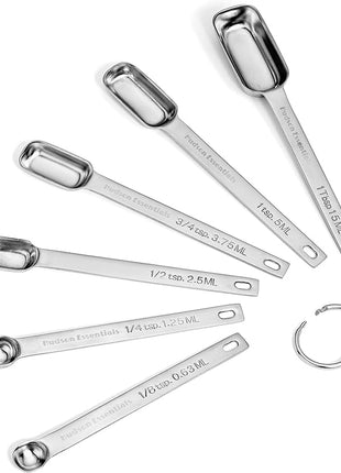 Hudson Essentials Stainless Steel Measuring Cups and Spoons Set (15 Piece Set)