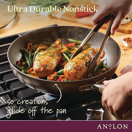 Anolon Advanced Home Hard-Anodized Nonstick Ultimate Pan/Saute Pan, 12-Inch (Bronze)