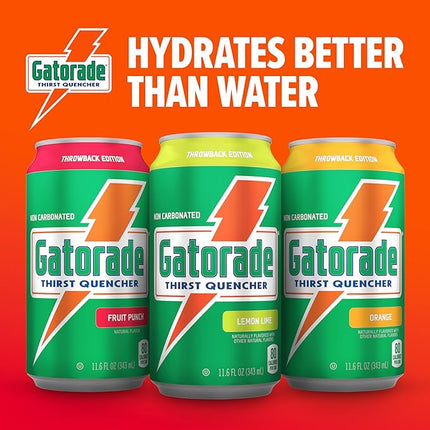Gatorade Thirst Quencher, 3-Flavor Variety, 12 Fl Oz Cans (Pack of 18)