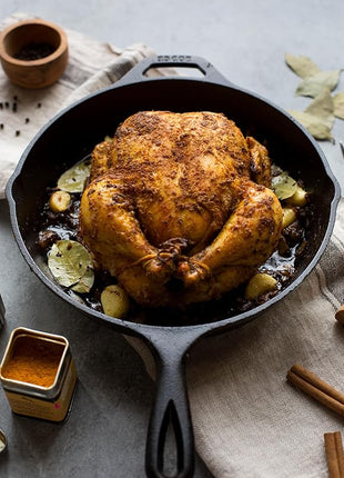 Lodge 12 Inch Cast Iron Pre-Seasoned Skillet – Signature Teardrop Handle - Use in the Oven, on the Stove, on the Grill, or Over a Campfire - Black