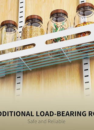 Moforoco White 9-Tier Over The Door Pantry Organizer, Pantry Organization And Storage, Metal Hanging Spice Rack Shelves Door