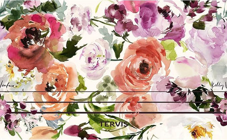 Tervis Traveler Kelly Ventura - Floral Collection Triple Insulated Tumbler Travel Cup Keeps Drinks Cold & Hot, 20oz - Stainless Steel, Heather Rose