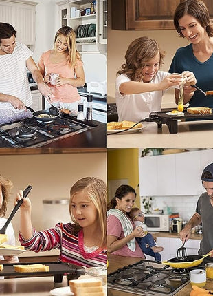 Silicone Spatula Turner Set, 2PCS Heat-Resistant Non-Stick Fish Slotted Spatula Kitchen Utensil Set for Cooking, Baking and Mixing, BPA Free & Dishwasher Safe (Black)