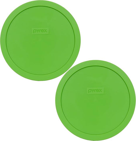 Pyrex 7402-PC 6/7-Cup Green Food Storage Replacement Lid (2-Pack) - Made in USA