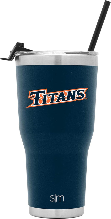 Simple Modern Officially Licensed Collegiate Cal State Fullerton Titans Tumbler with Straw and Flip Lid | Insulated Stainless Steel 30oz Thermos | Cruiser Collection | Cal State Fullerton