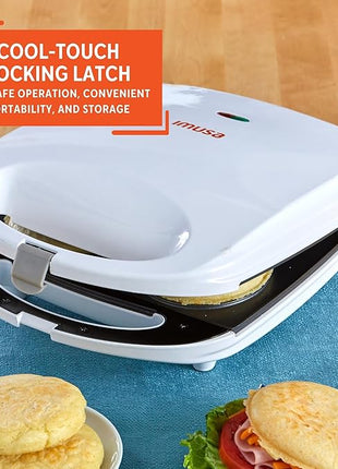 IMUSA USA 4 Slot Electric Arepa Maker with Nonstick Surface (1,200-Watts)