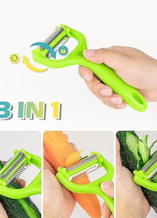 VlBlRlIT2025 Upgraded Herb Scissor,Leaf Stripper,Stainless Steel 5Blade Kitchen Scissors,Peelers for Kitchen,forChopping Chive,Vegetables,Salad,collard Greens,Parsley,Rosemary As Christmas gifts Green