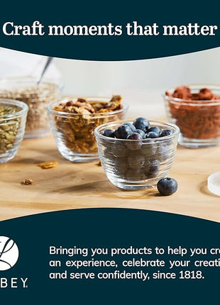 Libbey Small Glass Bowls, Glass Containers with Lids Set of 8 to Keep Leftovers Fresh, Meal Prepping and More, Dishwasher Safe Bowl Set