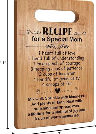Mom Birthday Gifts from Daughter Son, Mother Cutting Board Gift, Cute Mom Gifts from Daughter Son, Christmas Gifts for Mother, Mom Gift for Mothers Day
