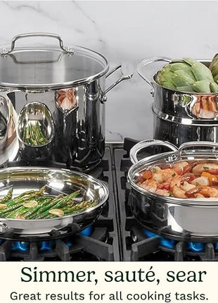 Cuisinart 77-11G Stainless Steel 11-Piece Set Chef's-Classic-Stainless-Cookware-Collection