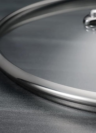 Tramontina Tri-Ply Clad Stainless Steel 6-Quart Braiser Pan with Glass Lid, Induction-Ready, Dishwasher-Safe, NSF-Certified