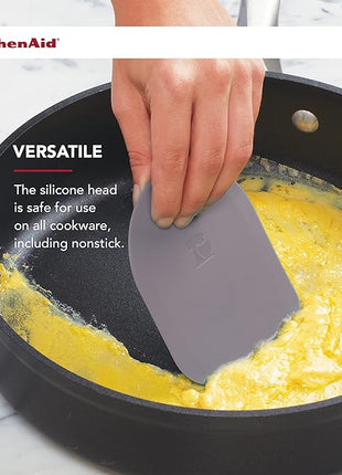 KitchenAid Gourmet Bowl Scraper, Set of 2, Aqua Sky and Storm Grey