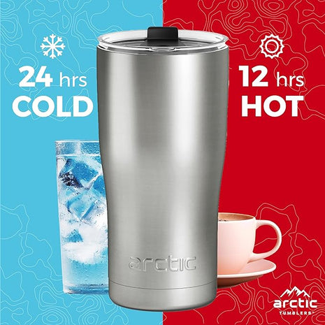 Arctic Tumblers | 20 oz Matte Turquoise Insulated Tumbler with Straw & Cleaner - Retains Temperature up to 24hrs - Non-Spill Splash Proof Lid, Double Wall Vacuum Technology, BPA Free & Built to Last