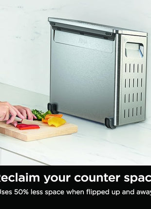 Ninja Flip Toaster Oven&Air Fryer, 8-in-1 Functionality, Flip Up&Away Capability for Storage Space, LargeCapacity, Air Fry Basket, SheetPan, Wire Rack&Removable Crumb Tray, Stainless,1800 watts, SP151