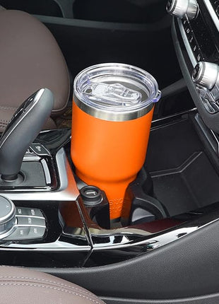 WETOWETO 30oz Tumbler, Stainless Steel Vacuum Insulated Water Coffee Tumbler Cup, Double Wall Powder Coated Spill-Proof Travel Mug Thermal Cup for Home Outdoor (Orange, 1 Pack)