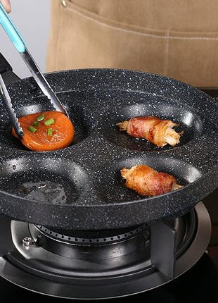 MyLifeUNIT Aluminum 4-Cup Egg Frying Pan, Non Stick Egg Cooker Pan