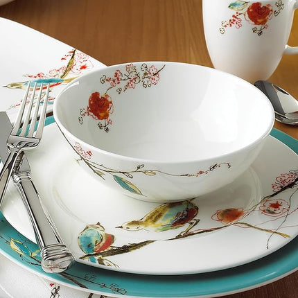 Lenox Chirp 4-Piece Place Setting, 5.1 LB, Multi