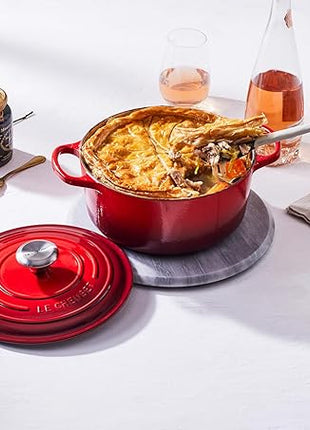 Le Creuset Enameled Cast Iron Signature Round Dutch Oven, 5.5 qt., Cerise