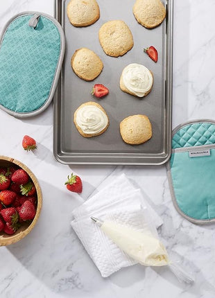 KitchenAid Asteroid Pot Holder 2-Pack Set, Aqua, 6.5"x10"