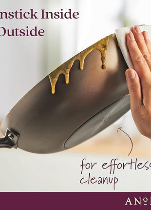 Anolon Advanced Home Hard-Anodized Nonstick Ultimate Pan/Saute Pan, 12-Inch (Bronze)