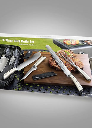 Cangshan S1 Series 7-Piece BBQ Knife Set, Forged German Steel, 1023718