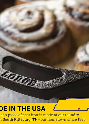 Lodge Pre-Seasoned Cast Iron Skillet Set - Set Includes 8 Inch Skillet, 10.25 Inch Skillet, and 12 inch Skillet - 3 Piece