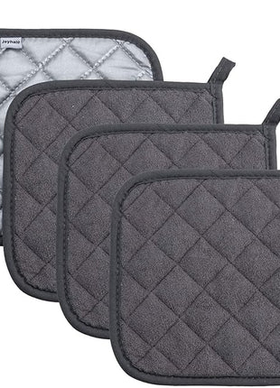 Joyhalo 4 Pack Pot Holders for Kitchen Clearance, Hot Pads for Kitchen, Countertops, Oven Pot Holders Bulk, Potholders Sets for Kitchens Heat Resistant, Grey