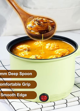 FJNATINH 6 PCS Teak Wooden Cooking Kitchen Utensils Set, Large Wooden Spoons for Cooking Mixing Baking, Non-stick Kitchen Utensils Set Gifts for Women Housewarming Gifts