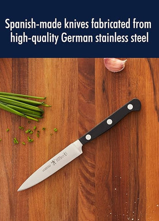 HENCKELS Classic Razor-Sharp 3-Piece Kitchen Knife Set, Chef Knife, Paring Knife, Utility Knife, German Engineered Informed by 100+ Years of Mastery, Stainless Steel