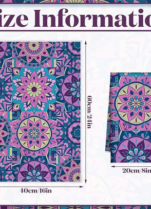 Boyiee Set of 6 Mandala Kitchen Towels Absorbent Boho Dish Towels 24 x 16 Inches Multicolor Hand Dishcloths Mandala Lover Gifts for Farmhouse Kitchen Bathroom Decorations