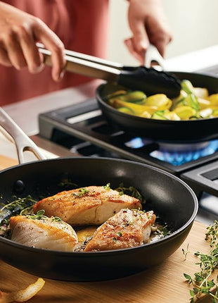 KitchenAid Hard Anodized Induction Nonstick Frying Pan Set/Skillets, 8.25 Inch and 10 Inch - Matte Black