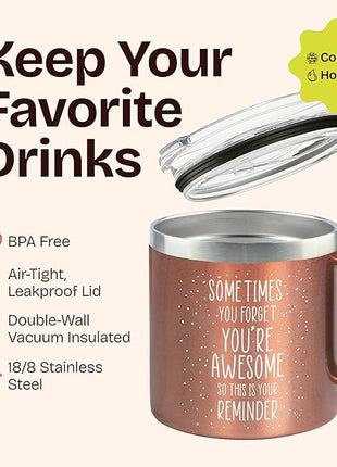 KLUBI Birthday Gifts for Mom From Daughter Sometimes You Forget You Are Awesome Gifts for Women 14oz Mug Birthday Present for Women Who Have Everything Fun Teacher Appreciation Gift for Friends