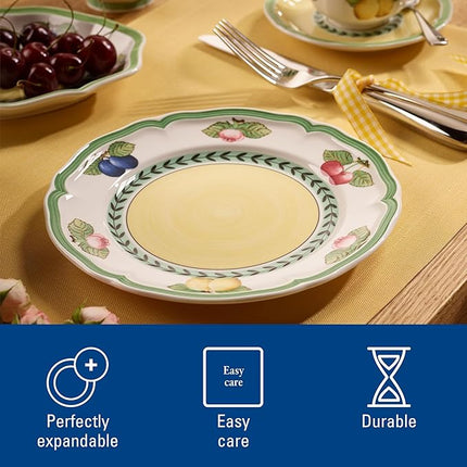 Villeroy & Boch French Garden Fleurence Salad Plate, Premium Porcelain, White/Multicolored
