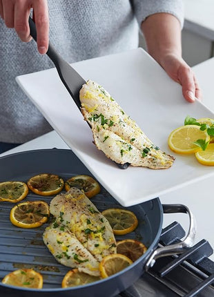 GreenPan Silicone 5 Piece Cooking Utensil Set, Slotted & Solid Spoon, Turner, Spatula, Whisk, Flexible Nonstick Kitchen Tools, Steel Core, Heat-Resistant Anti-Slip Handle BPA-Free Dishwasher Safe Gray