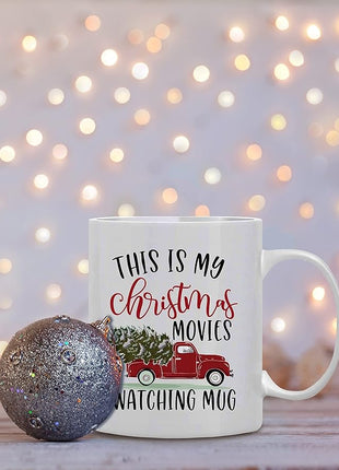 BLUE RIBBON Christmas Gifts, This is My Christmas Movies Watching Mug, in Decorative Box