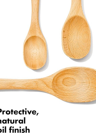 OXO Good Grips 3-Piece Wooden Spoon Set