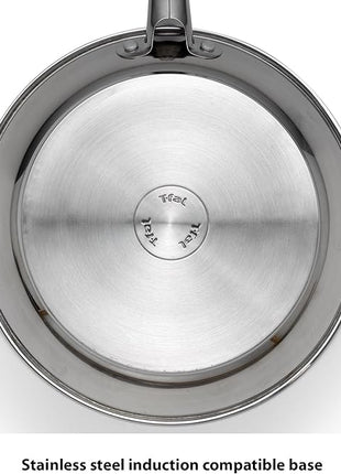 T-fal Performa Stainless Steel Cookware Set 12 Piece Induction Oven Broiler Safe 500F Pots and Pans, Dishwasher Safe Silver