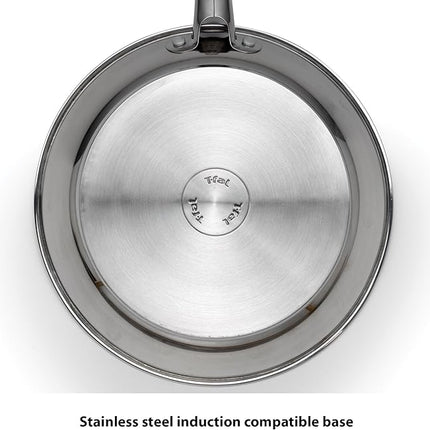 T-fal Performa Stainless Steel Cookware Set 12 Piece Induction Oven Broiler Safe 500F Pots and Pans, Dishwasher Safe Silver