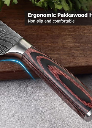 PAUDIN Chef Knife, 8 Inch High Carbon Stainless Steel Sharp Kitchen Knife with Ergonomic Handle, Gift Box for Family & Restaurant