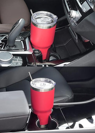 WETOWETO 30 oz Tumbler Stainless Steel Vacuum Insulated Coffee Ice Cup Double Wall Vacuum Coffee Tumbler for Hot and Cold drinks, Suitable for Beach, Travel, Party(Watermelon Red, 1 Pack)