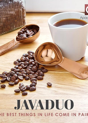 Apace Living Coffee Scoop (Set of 2) - 2 Tablespoon (2 Tbsp / 1/8 Cup / 1 oz) - The Best Stainless Steel Measuring Spoons for Coffee, Tea, and More